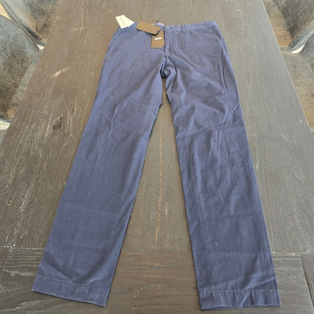 NWT Hugo Boss Mens Pants Extra Slim Fit Navy Blue 36R US Mr Porter Exclusive YKK - Picture 3 of 7
